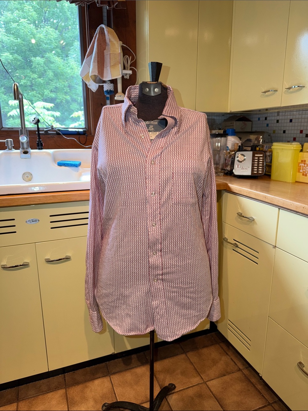 JC Penny Men’s Polyester Dress Shirt Towncraft Vintage Office